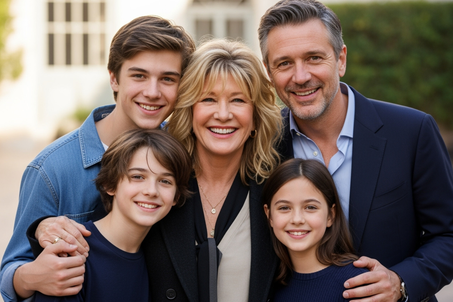 Ellen Barkin with family - ellen barkin