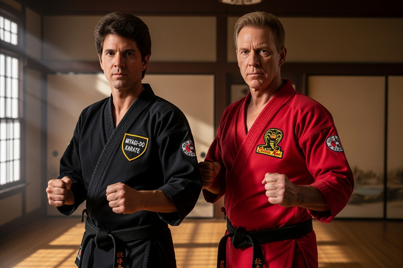 Ralph Macchio and William Zabka in "Cobra Kai" - ralph macchio