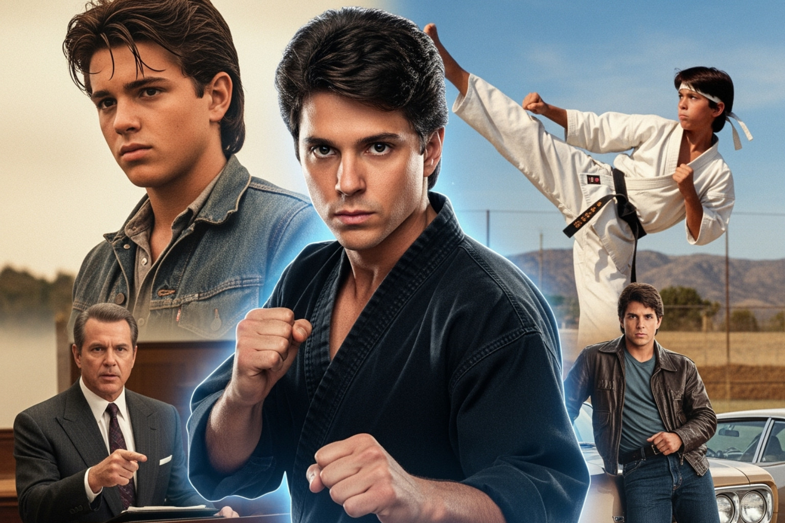 Ralph Macchio in a collage of his different roles - ralph macchio movies and tv shows