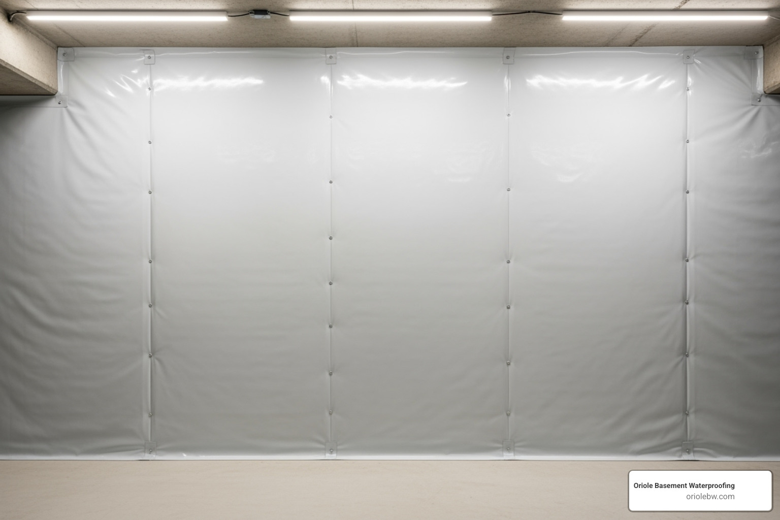 Bright, clean encapsulated basement wall system - vapour barrier basement wall