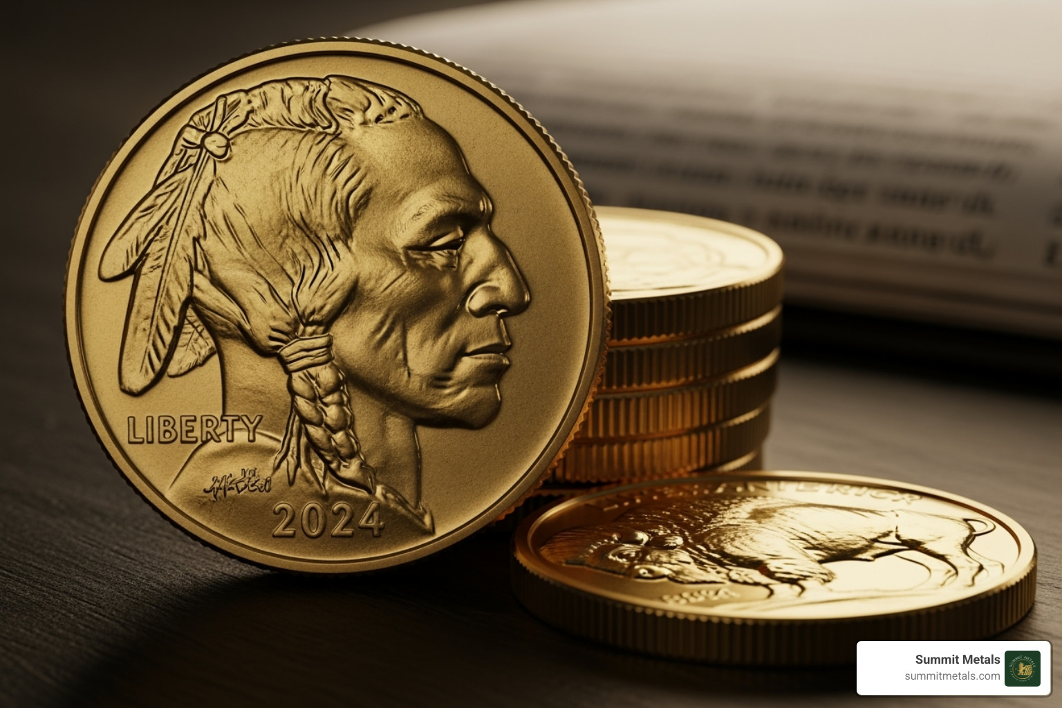 Side-by-side image of the 1913 Buffalo Nickel and the modern Gold Buffalo coin
