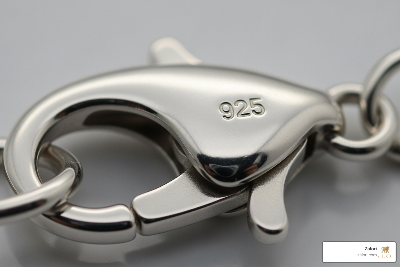 925 stamp on a silver clasp - luxury silver chain 925 stamp on a silver clasp - luxury silver chain