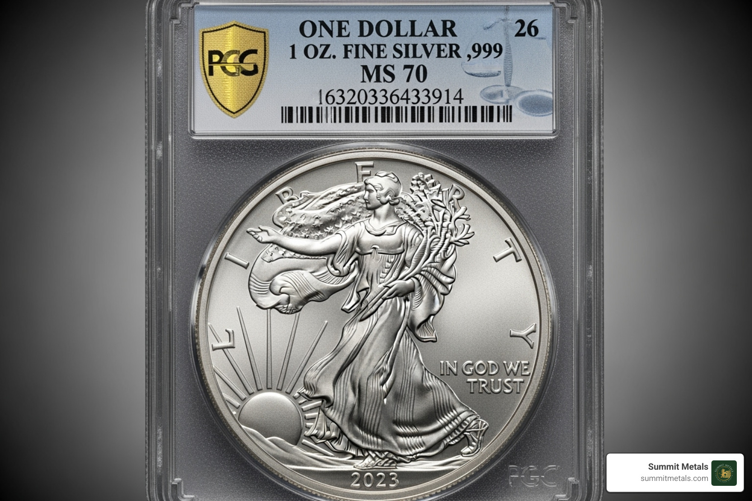 Professionally graded American Silver Eagle in a PCGS or NGC slab - american silver eagle 999