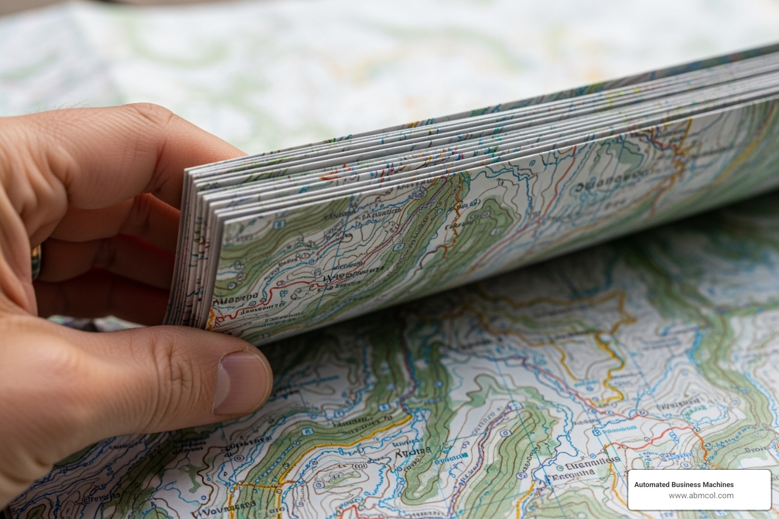 A map printed on synthetic paper being folded neatly without creasing or cracking. - Laser printer paper for maps