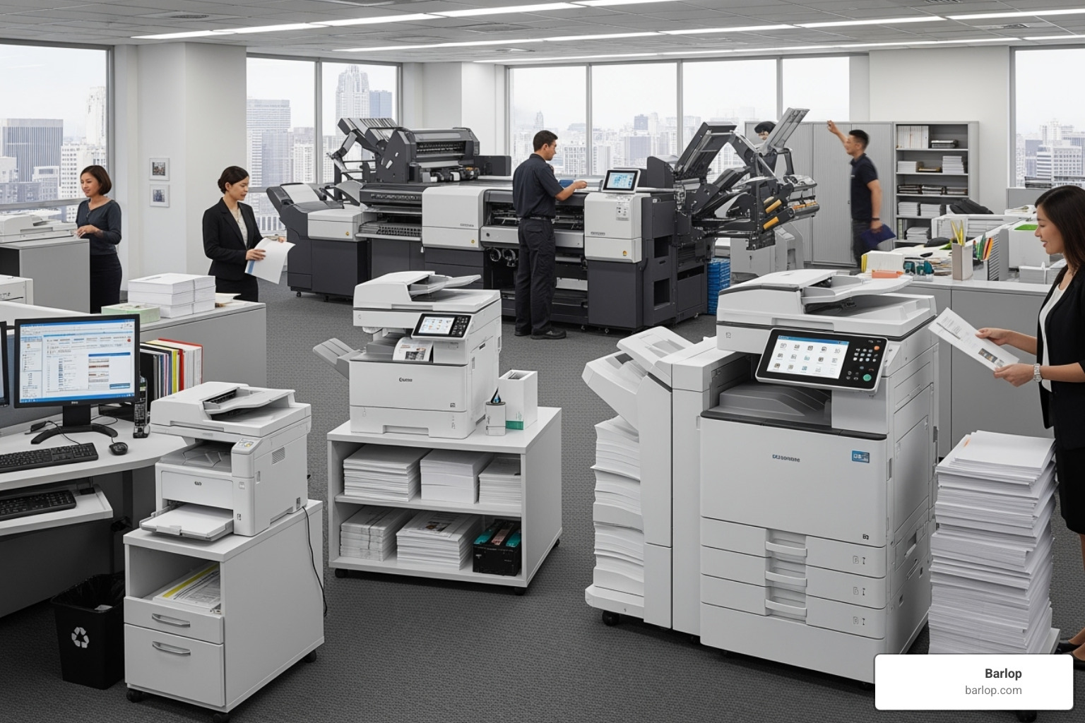 Various types of office printers available for hire - office printer hire