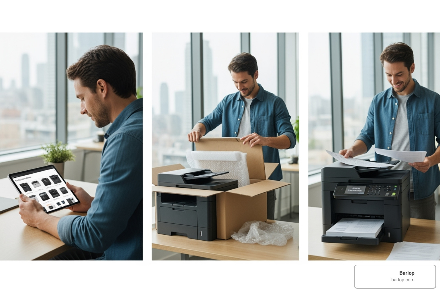 A checklist or a flowchart showing the steps to hire a printer - office printer hire