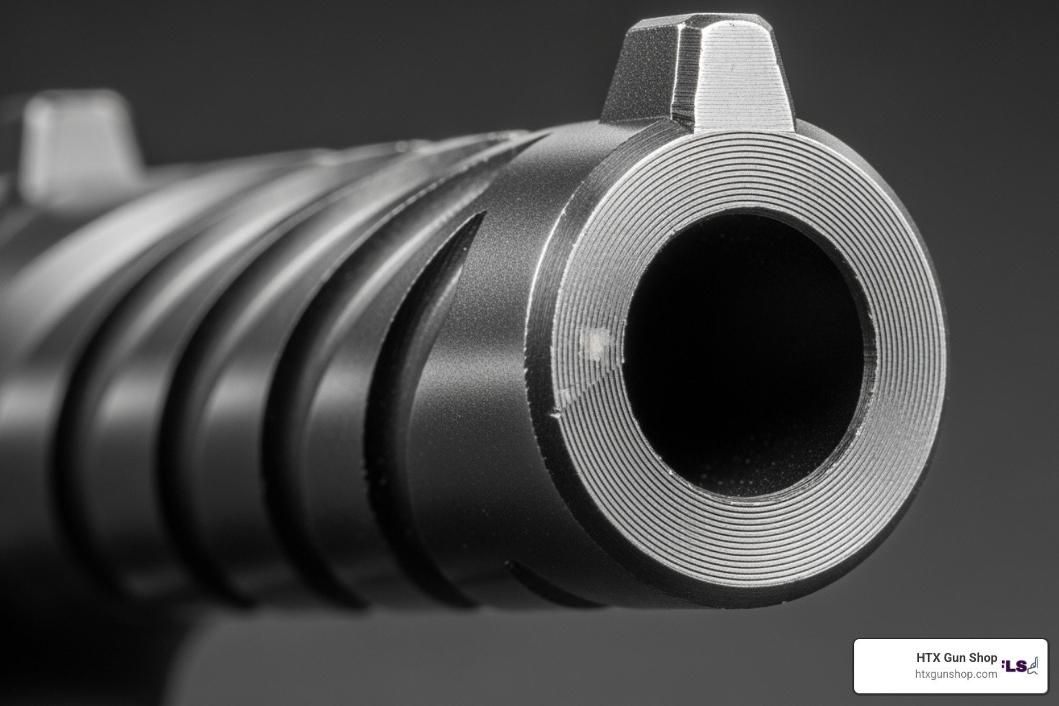 Close-up shot of the Glock Marksman Barrel's crown - Glock 19 Gen5 