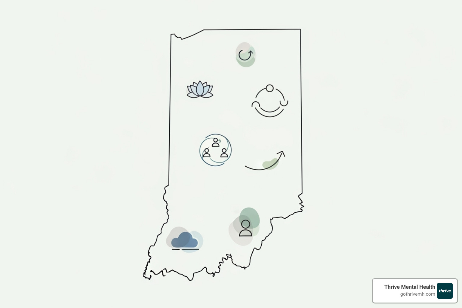Florida state outline with mental health resource icons - florida mental health resources
