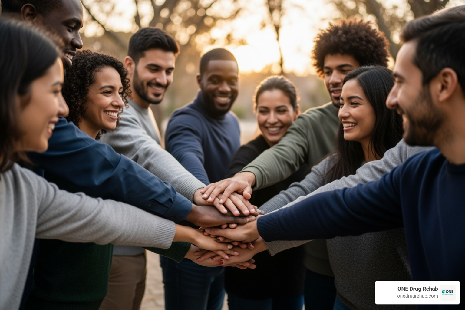 Supportive group of diverse people - how to afford rehab