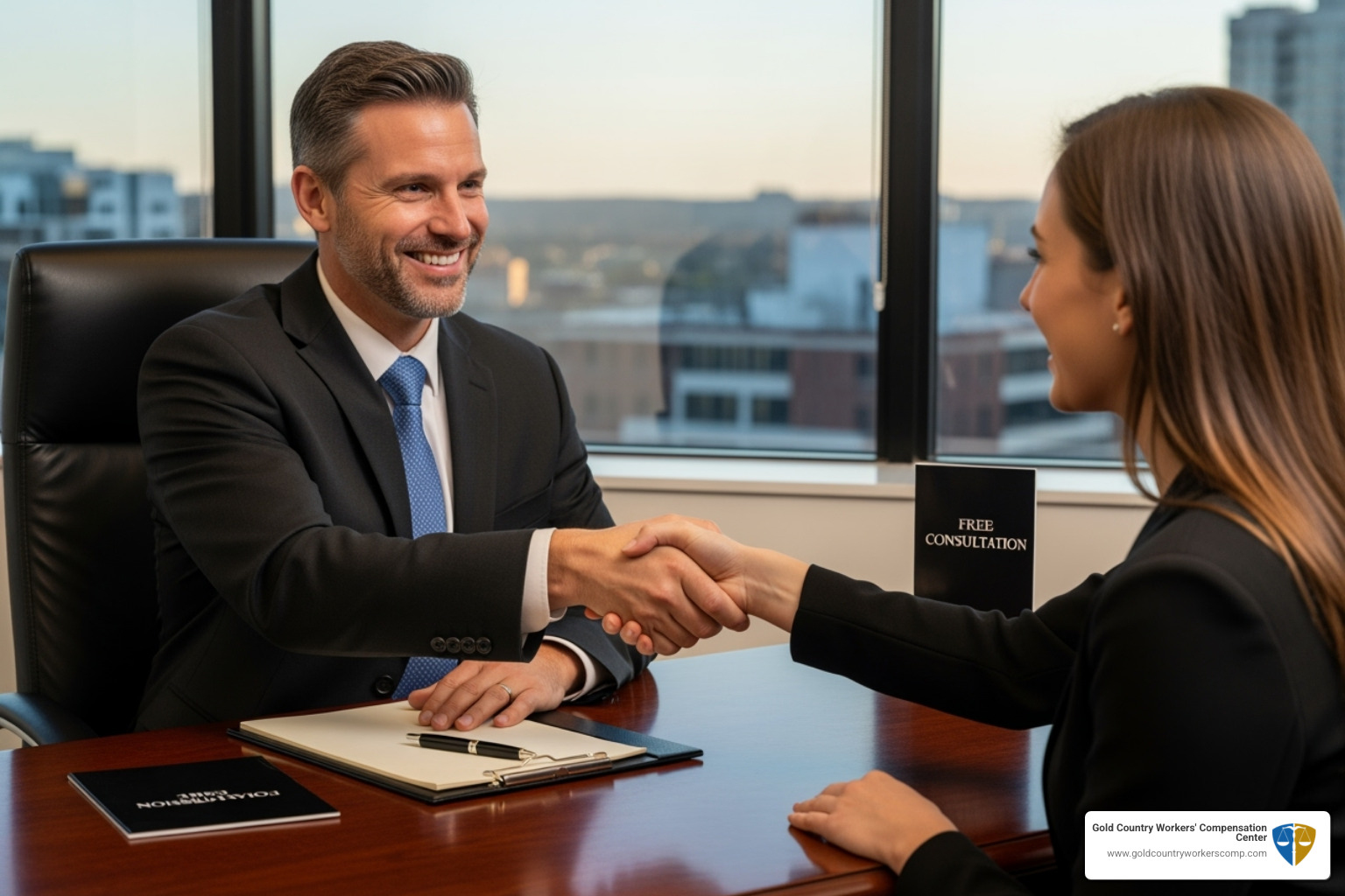 Checklist with benefits like "Risk-Free," "Understand Options," "Assess Lawyer" - Free initial consultation lawyer