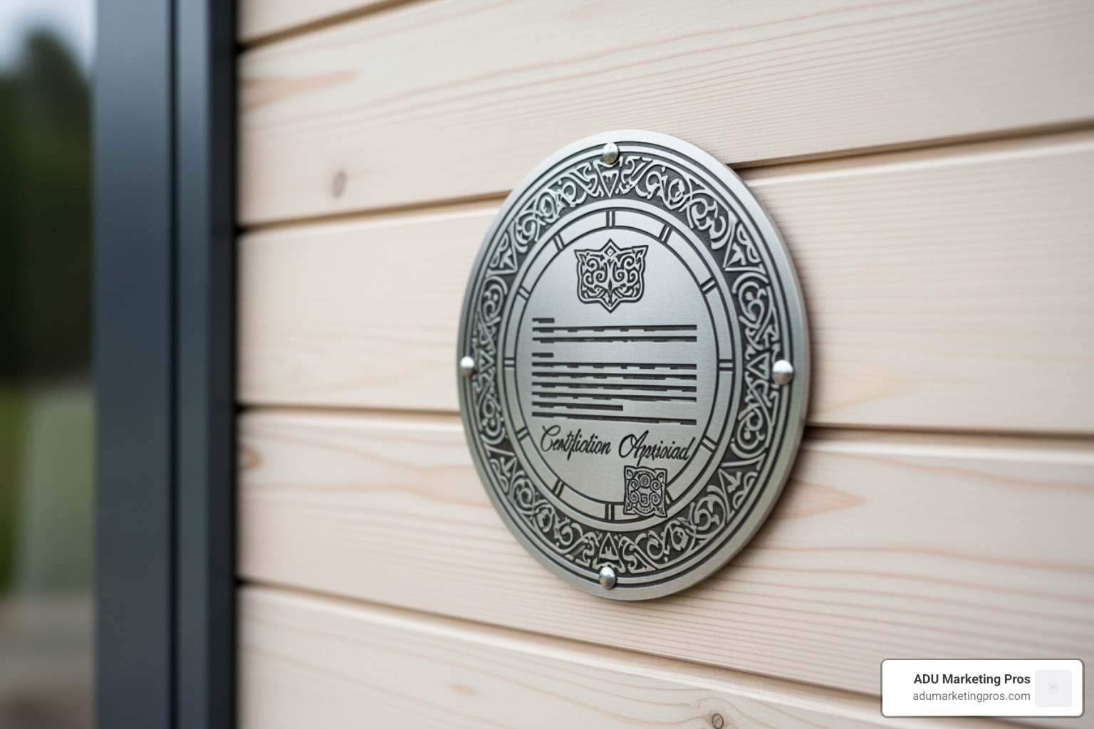 NOAH certification seal on a tiny home - tiny homes for sale in southern california NOAH certification seal on a tiny home - tiny homes for sale in southern california