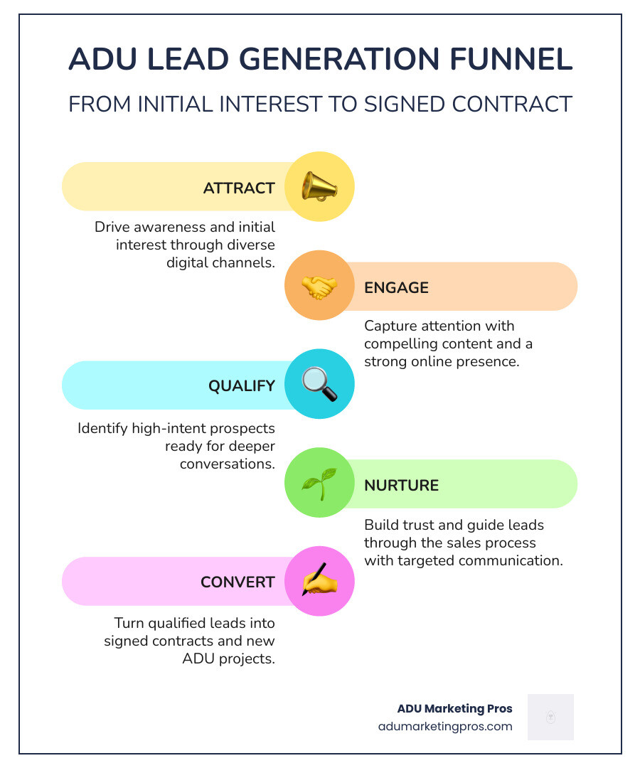 .- generate leads for ADU business infographic infographic-line-5-steps-colors