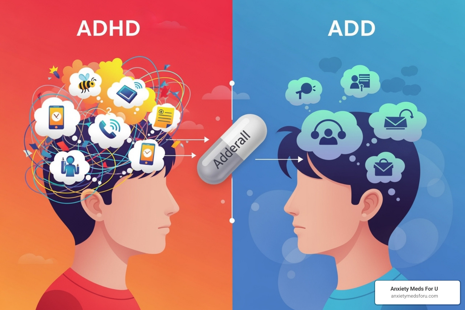 An FDA-approved medication label - is adderall for adhd or add