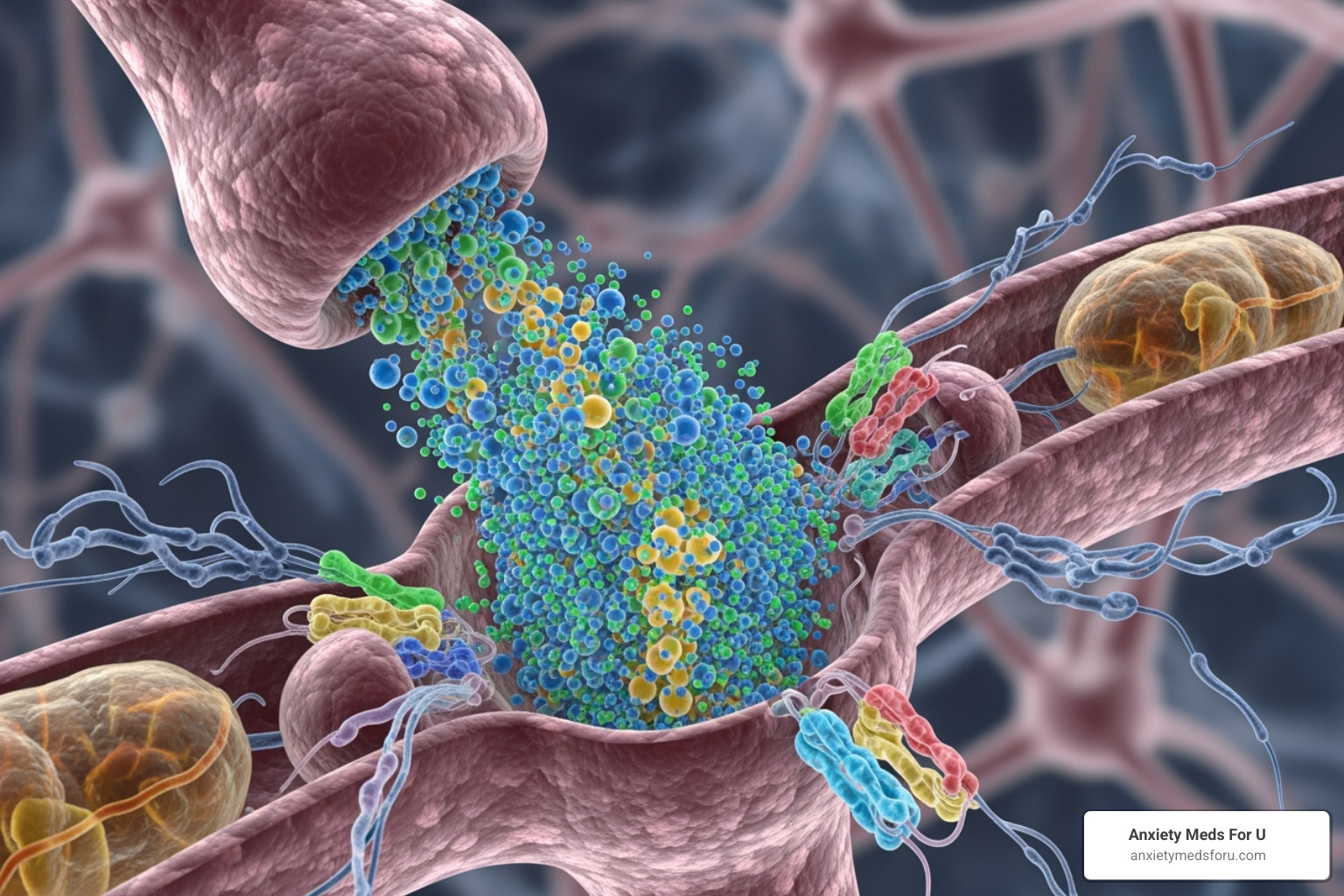 showing a neuron synapse and how Adderall increases neurotransmitter availability - how does adderall work