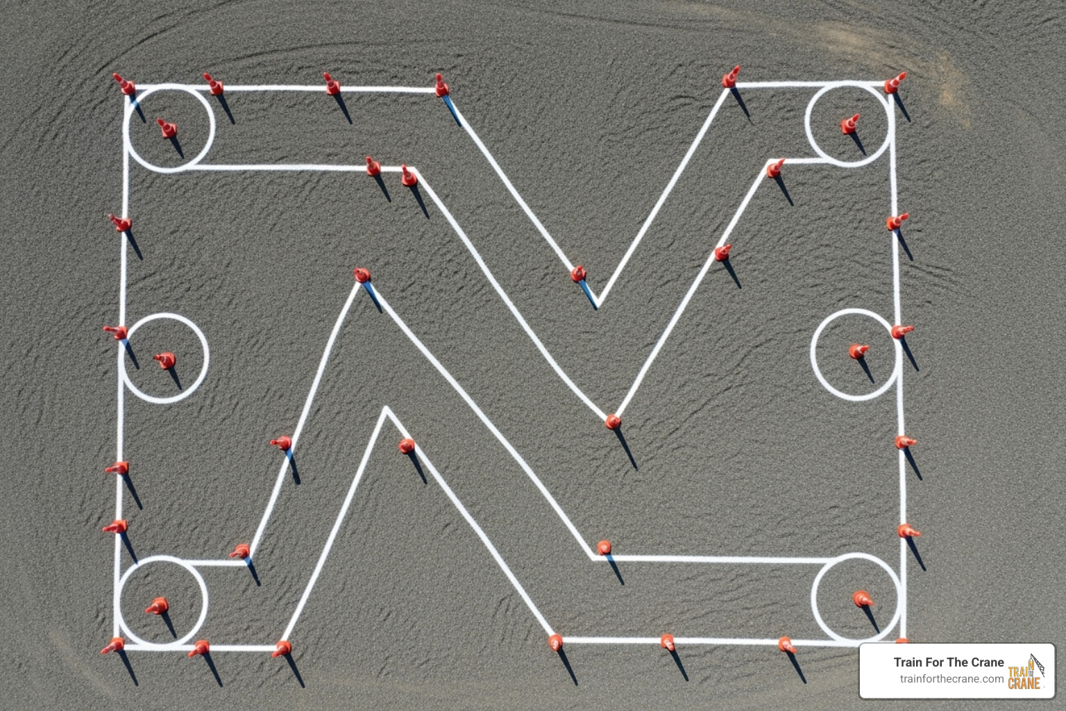 practical exam course layout showing the zigzag corridor and circles - nccco tower crane practical exam practical exam course layout showing the zigzag corridor and circles - nccco tower crane practical exam