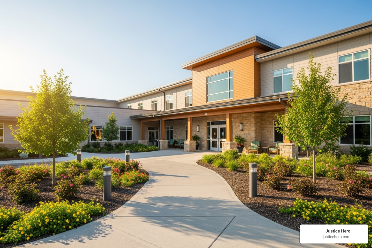 welcoming entrance of a facility - girls rehabilitation facility