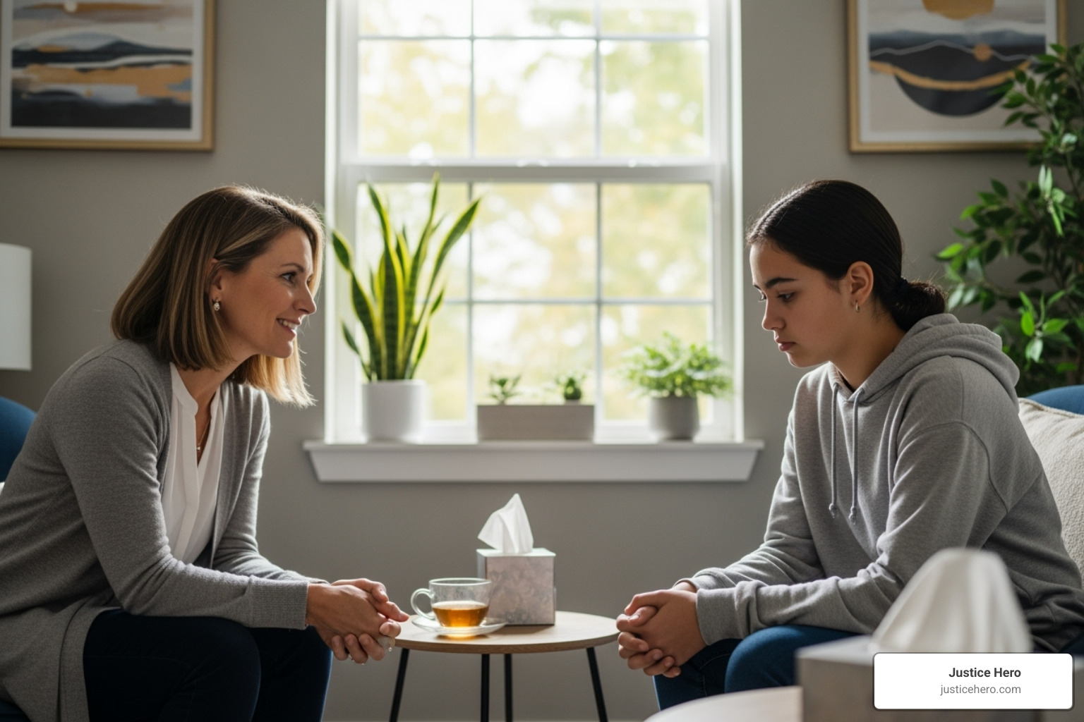 one-on-one counseling session - girls rehabilitation facility