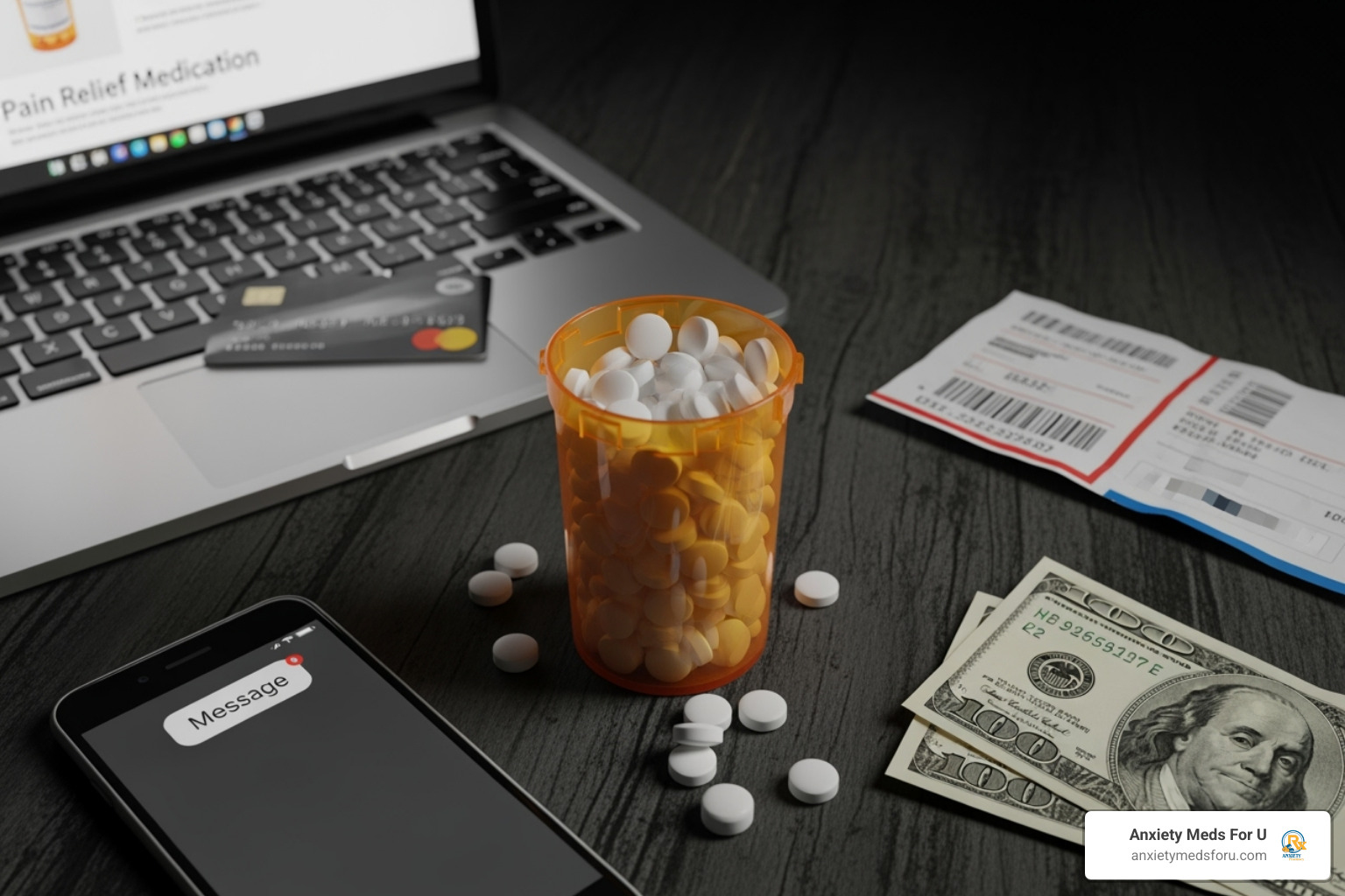 warning sign over a computer screen - Buy oxycodone online