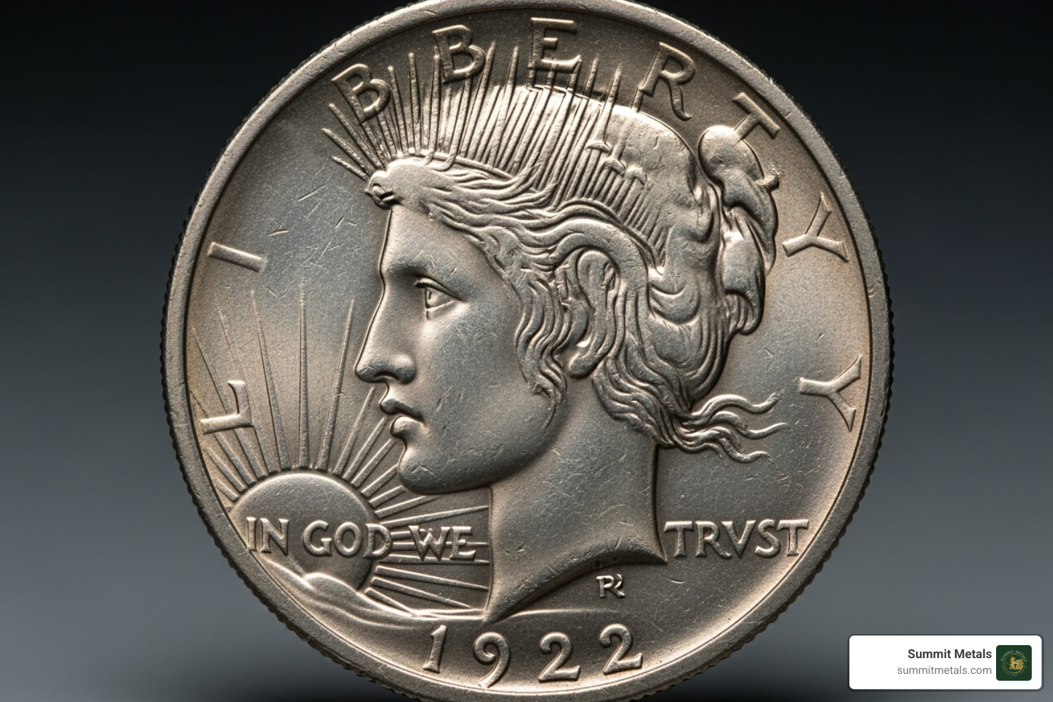 comparing a brilliant uncirculated bullion coin and a proof coin side-by-side - fine silver dollar coin