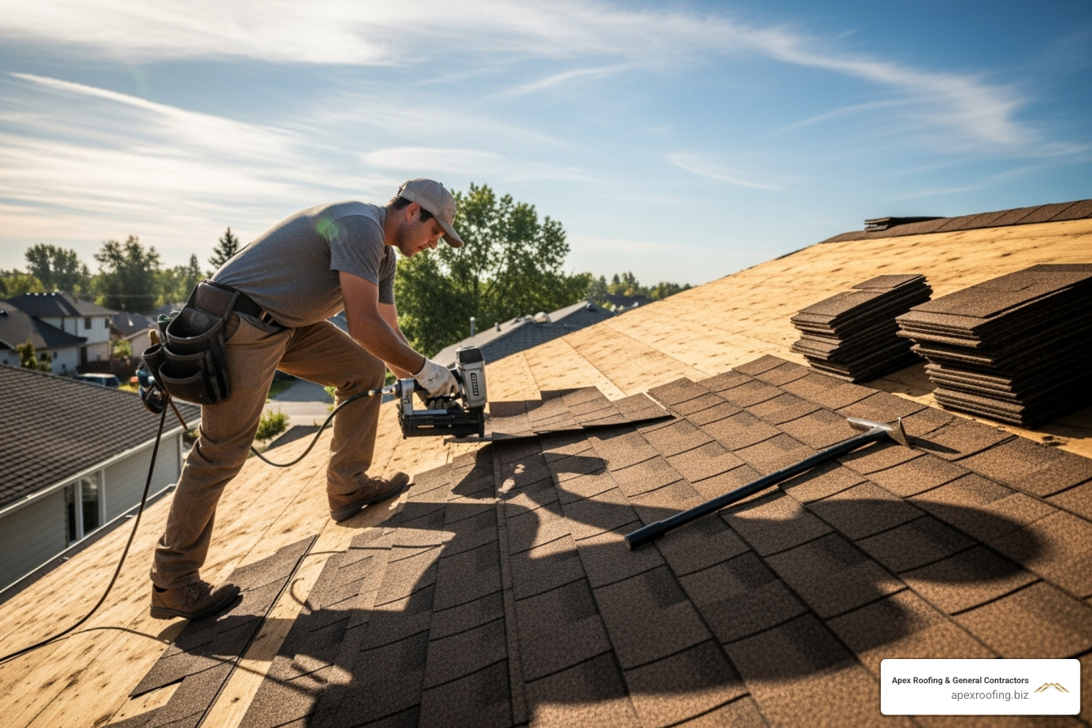 roofer replacing shingles - san antonio roof repair estimates