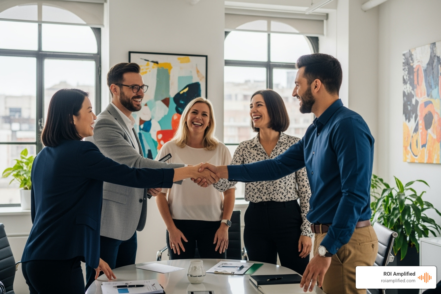 people celebrating business success - full service digital marketing studio people celebrating business success - full service digital marketing studio