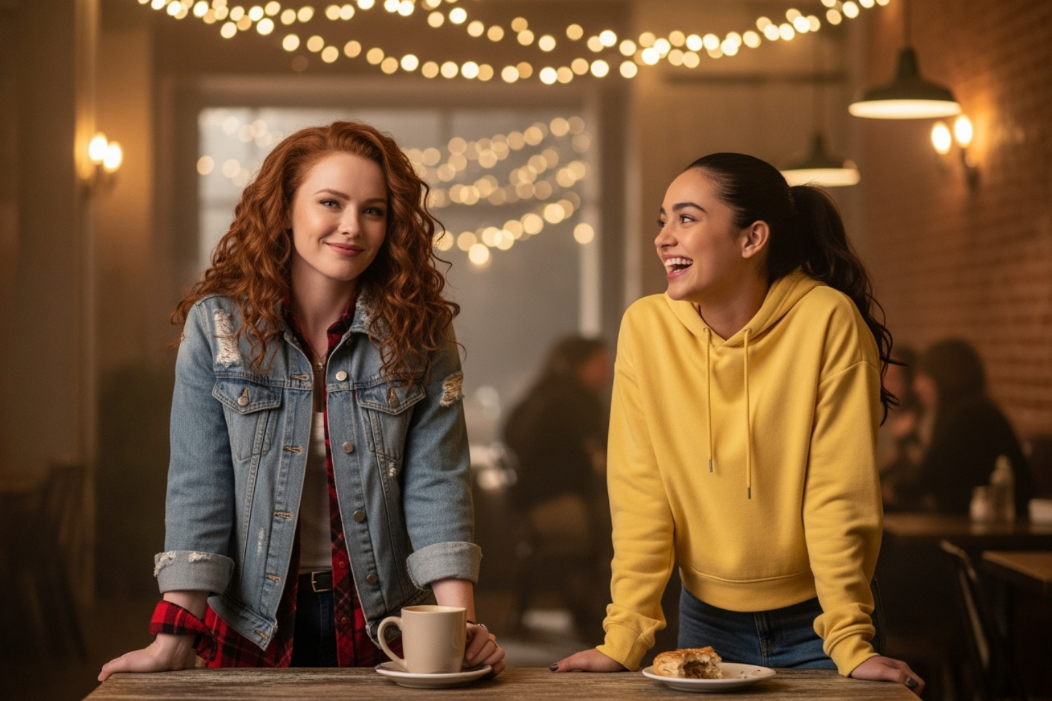 Kylie Cantrall as Red and Malia Baker as Chloe in a scene together - cast of descendants the rise of red