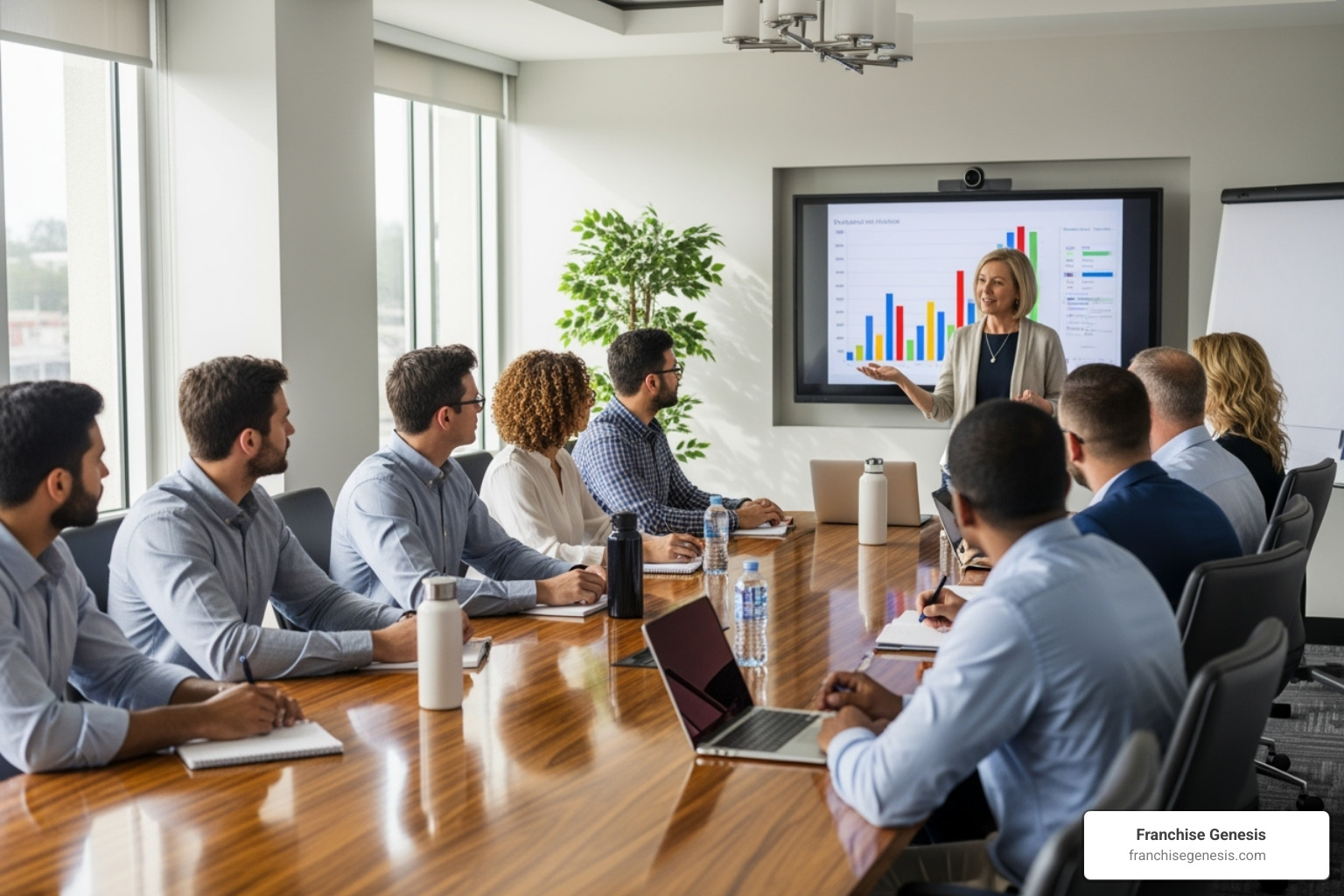 A financial training session for new business owners - franchise financing options