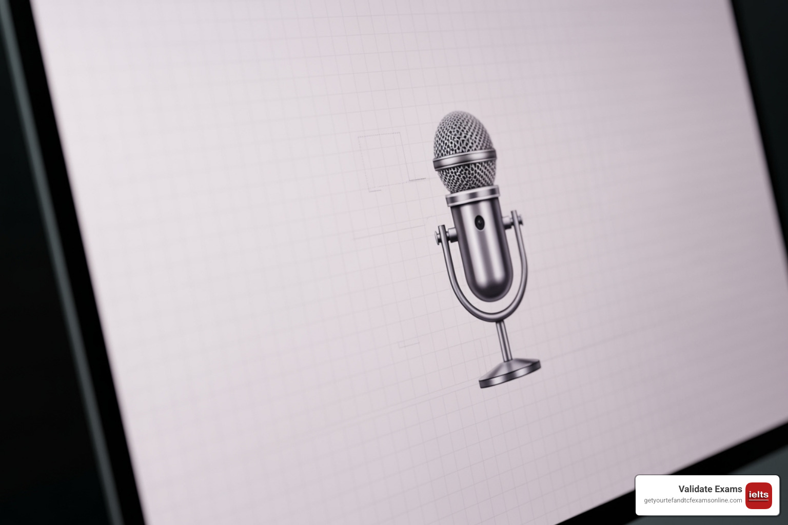 Microphone icon on a computer screen - CELPIP for PR