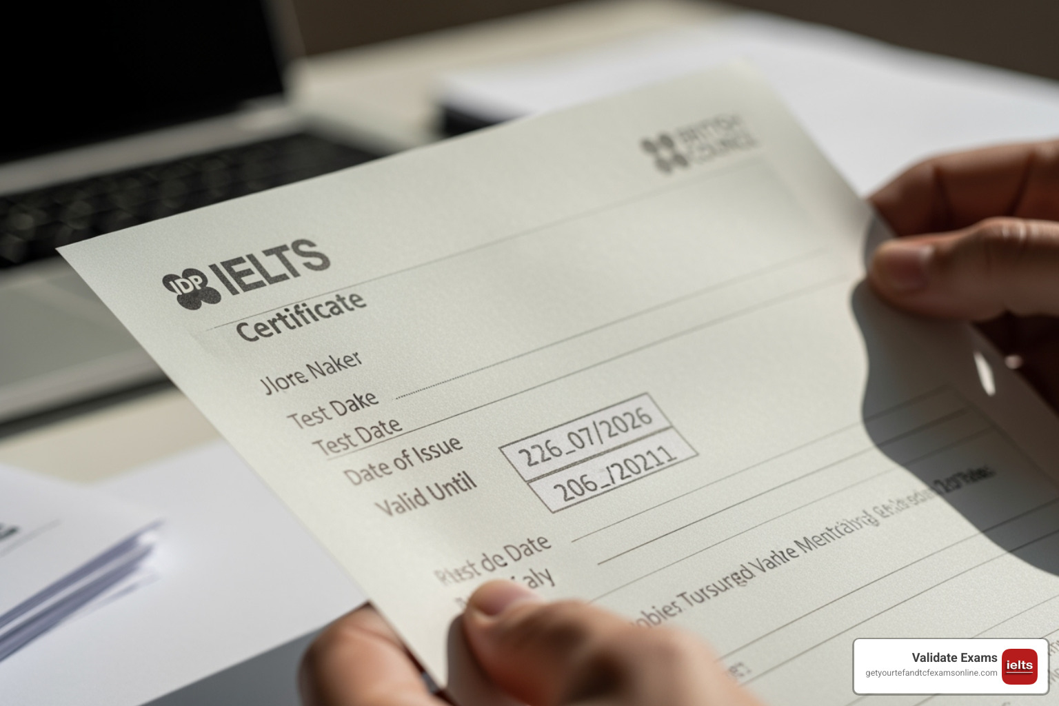 of a student applying to a university online - IELTS certificate validity