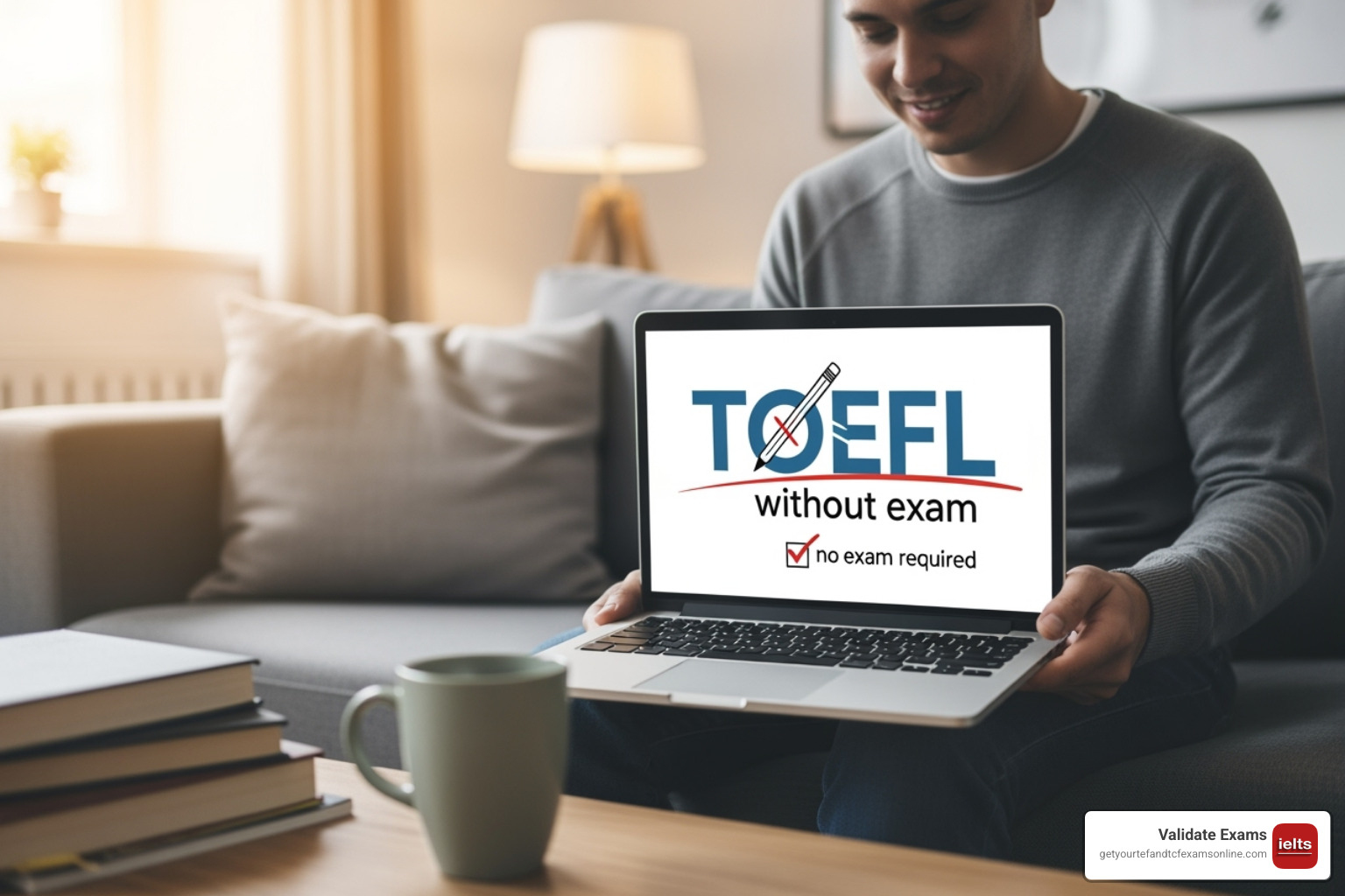 Image of a rejected university application letter - TOEFL without exam