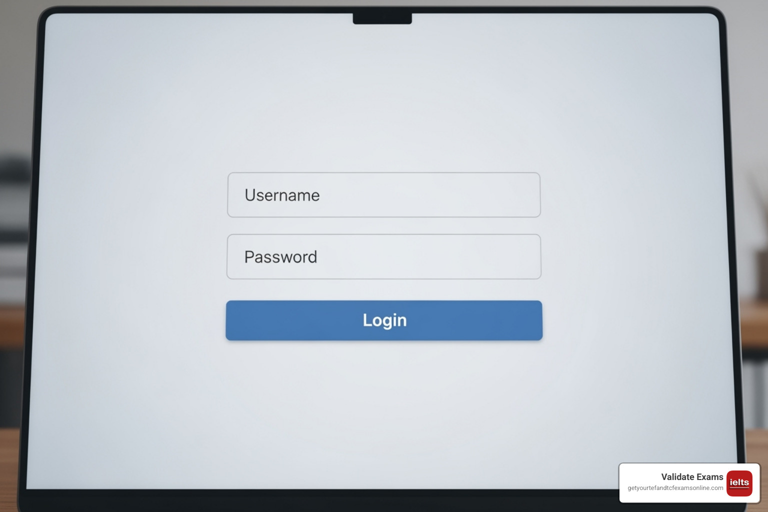 A screenshot of the IELTS Results Service login page - authentic IELTS certificate