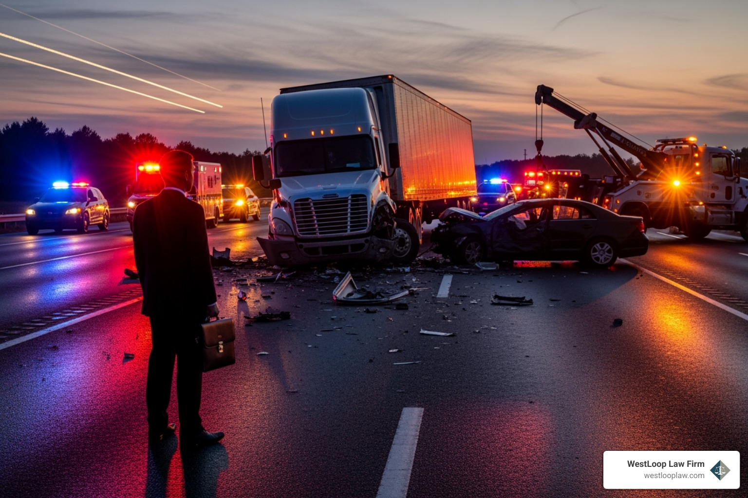 attorney reviewing accident reconstruction documents - commercial truck accident attorney