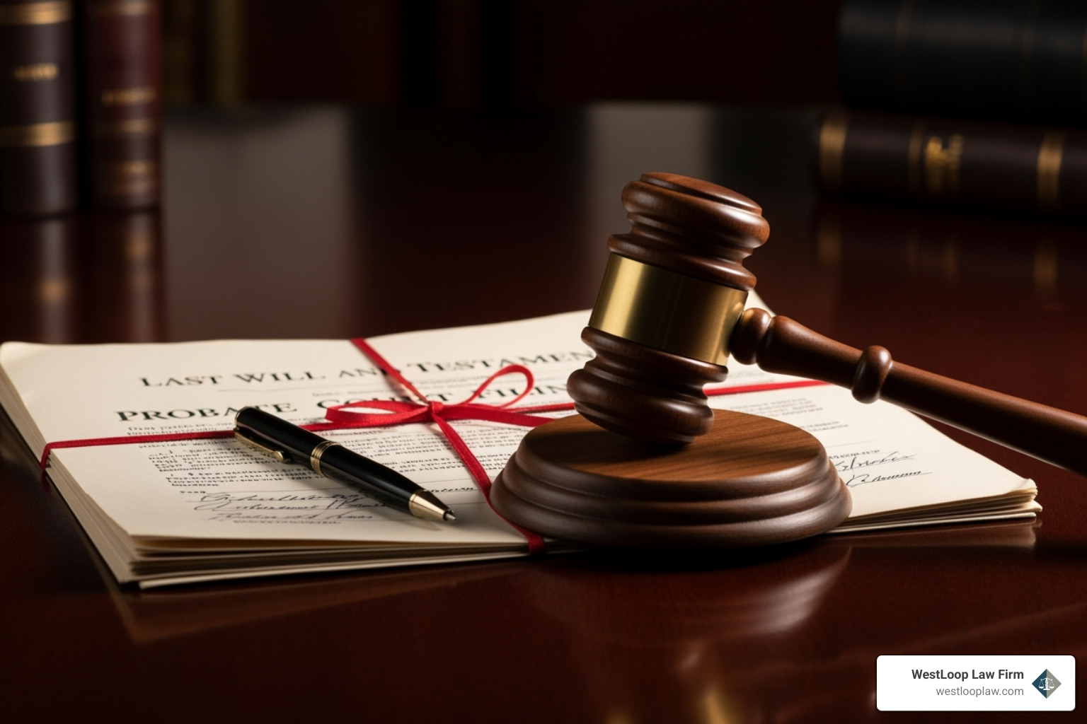 of a gavel and a document, representing the legal process of probate - attorneys for wills near me