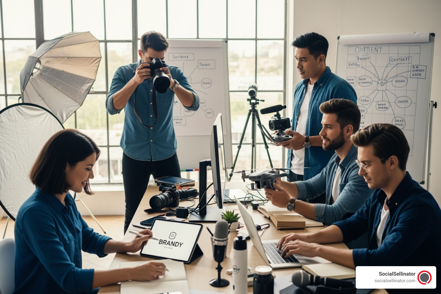 Dashboard showing key performance indicators - agency content creation