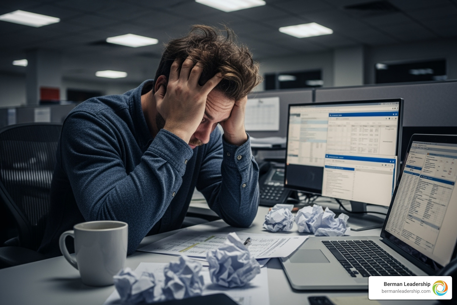 Stressed employee burnout - high potential development
