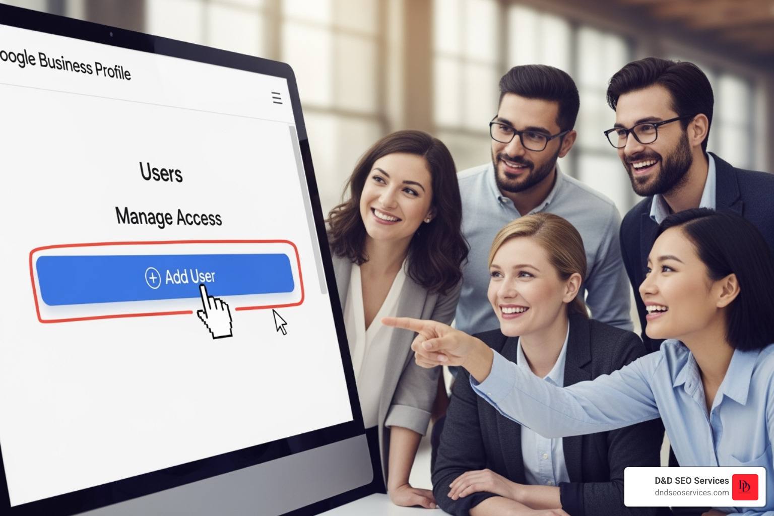 Google Business Profile dashboard showing the three-dot menu - Google business profile add user Google Business Profile dashboard showing the three-dot menu - Google business profile add user