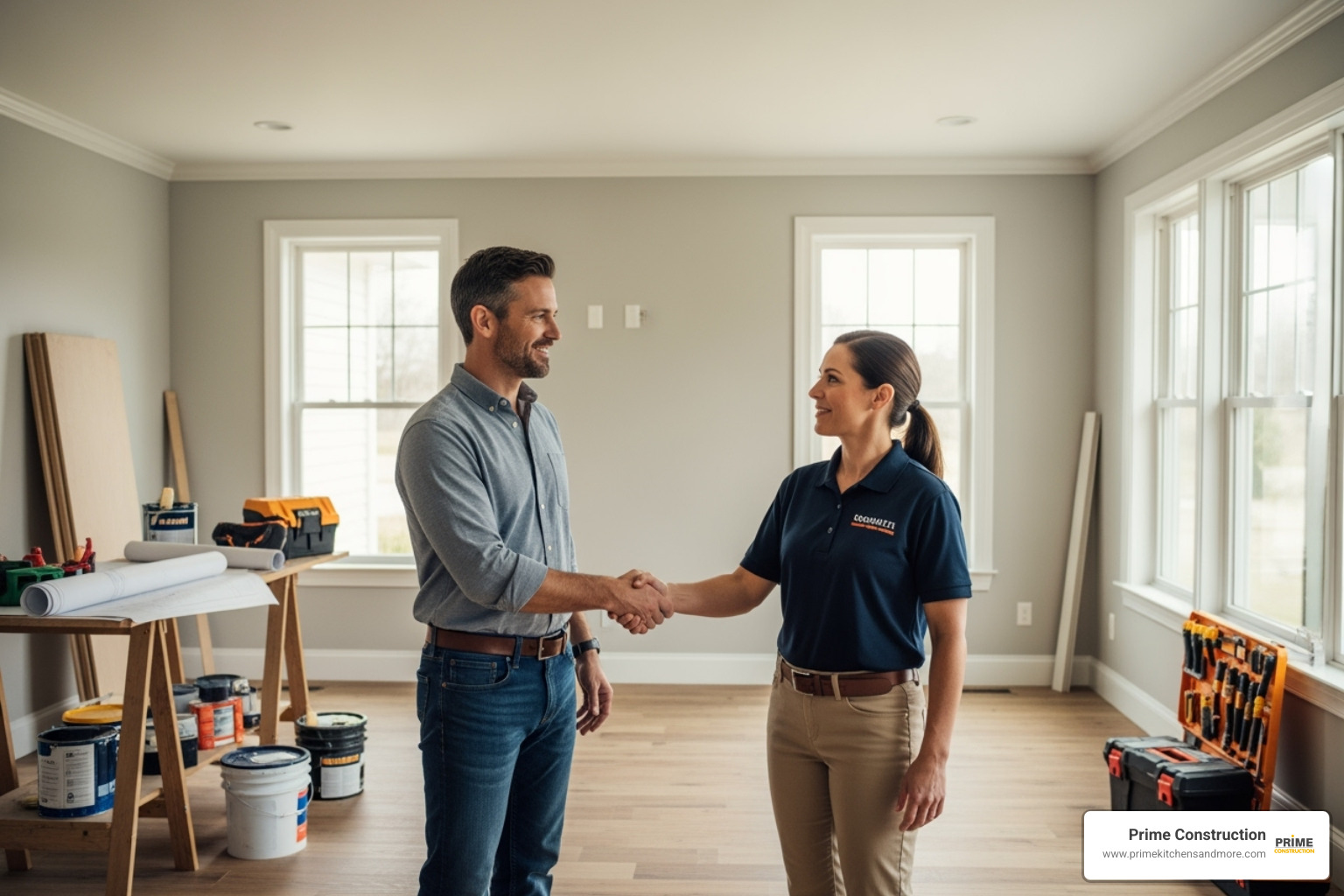homeowner shaking hands with a professional contractor - home remodeling contractors orlando fl