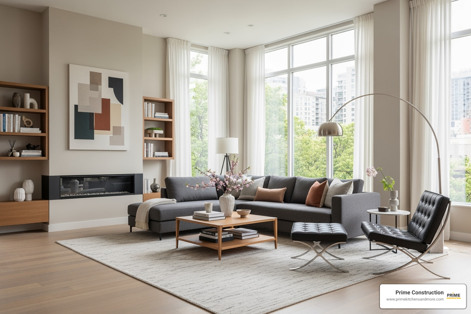 modern open-concept living space in an Orlando home - home remodeling contractors orlando fl