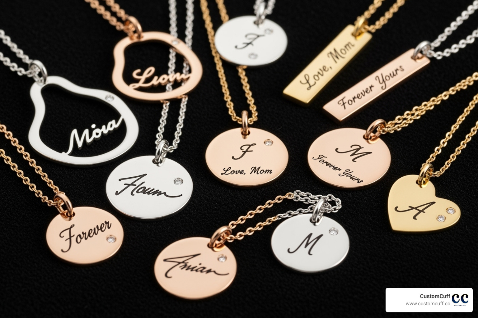 various handwriting necklace styles - how to make a handwriting necklace