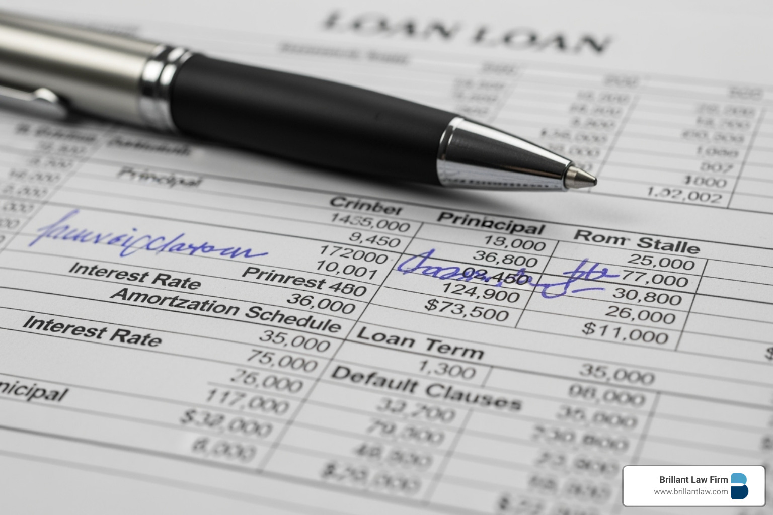 Close-up of a mortgage loan document with a term being officially changed, illustrating a loan modification. Close-up of a mortgage loan document with a term being officially changed, illustrating a loan modification.
