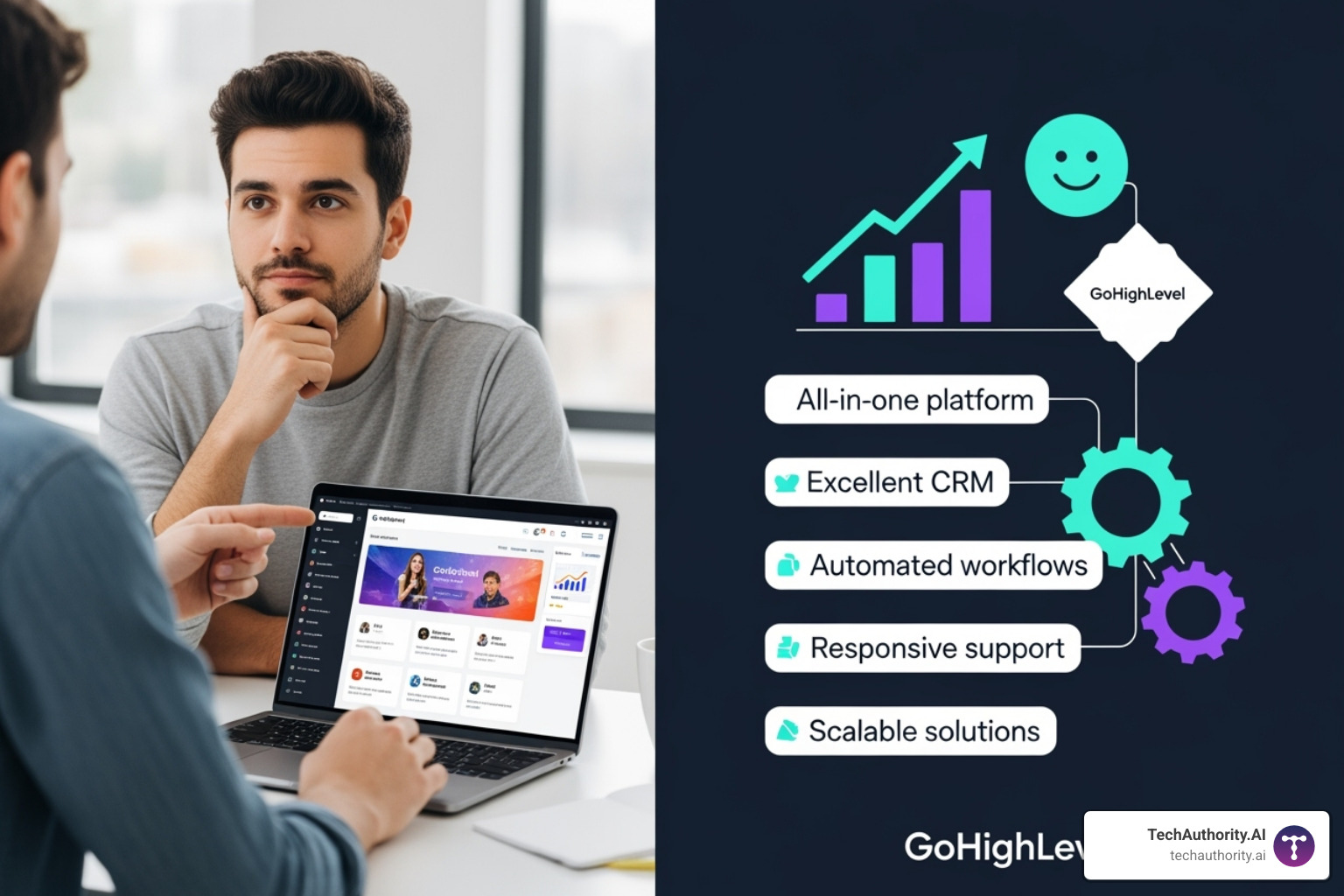 White-labeled GoHighLevel dashboard with custom branding - go high level review