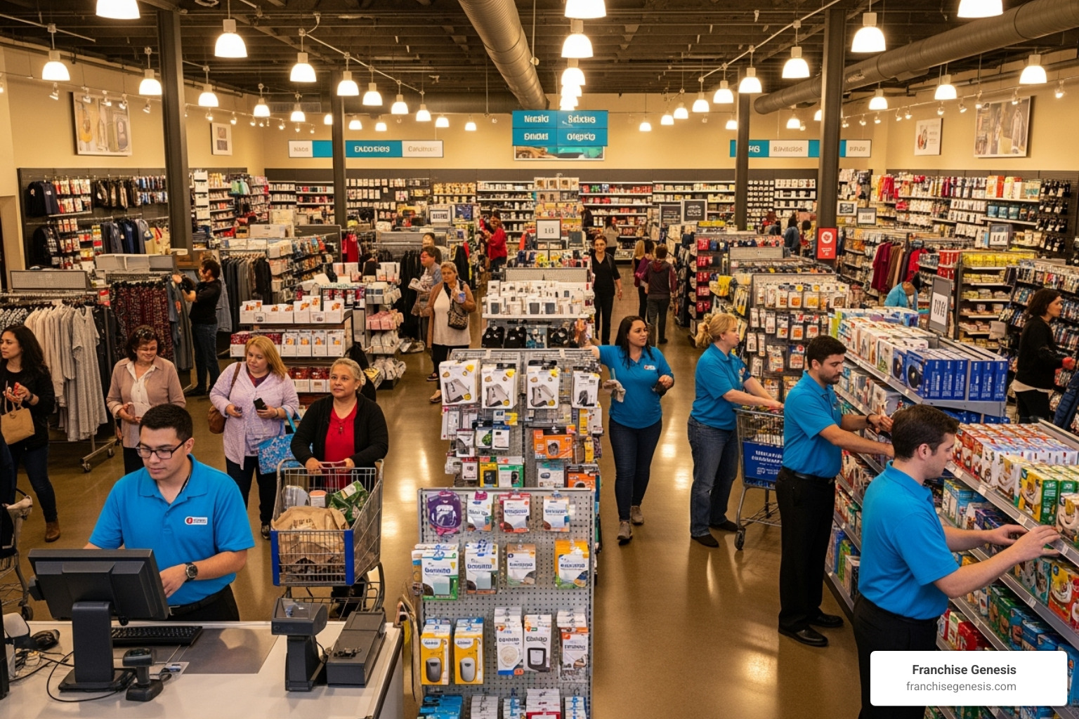 A busy retail or service environment - franchise unit growth