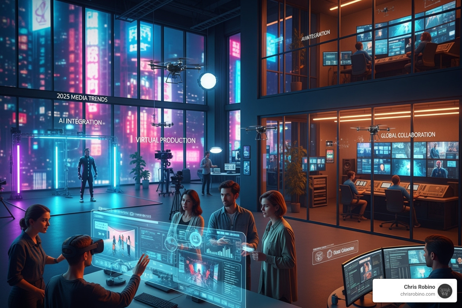 connected TV interface showing different streaming service bundles - media production industry trends 2025