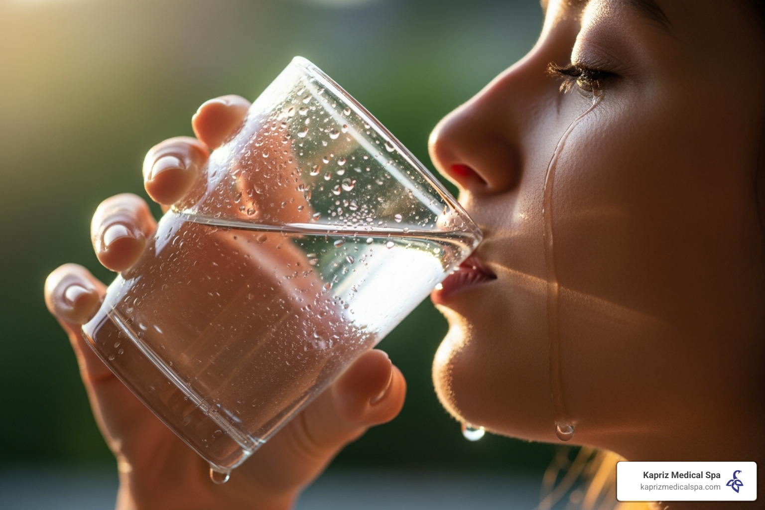 A person drinking a glass of water, emphasizing hydration - lipo cavitation jacksonville fl A person drinking a glass of water, emphasizing hydration - lipo cavitation jacksonville fl