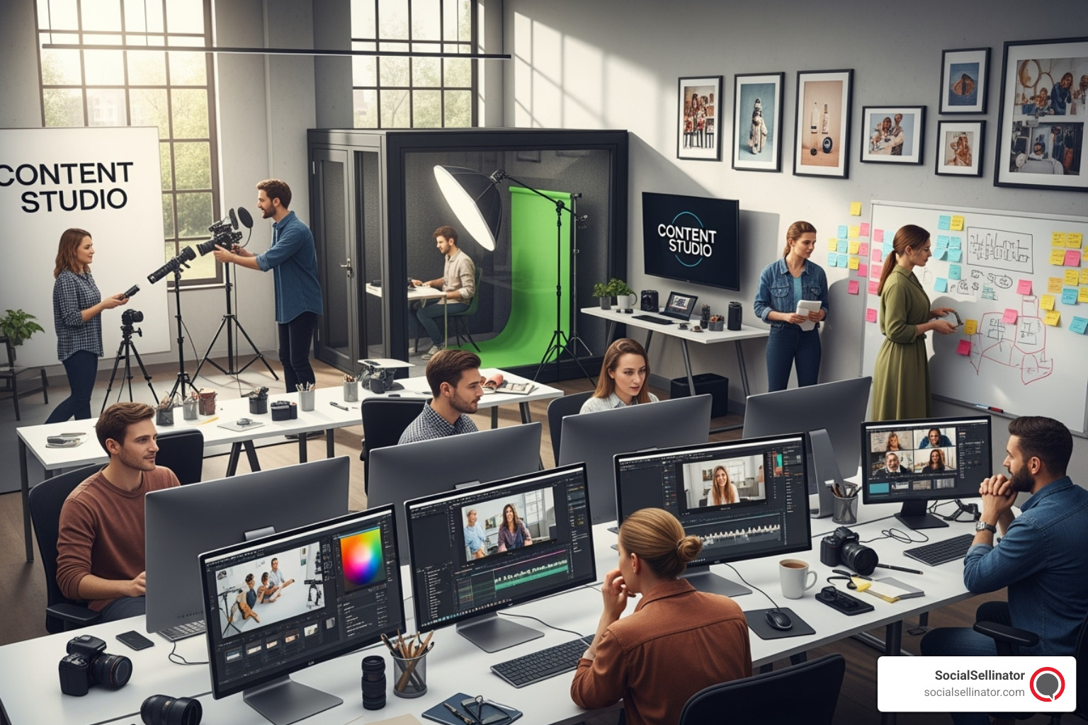 A dashboard showing marketing analytics, key performance indicators (KPIs), and data visualizations to track content performance - content studio agency