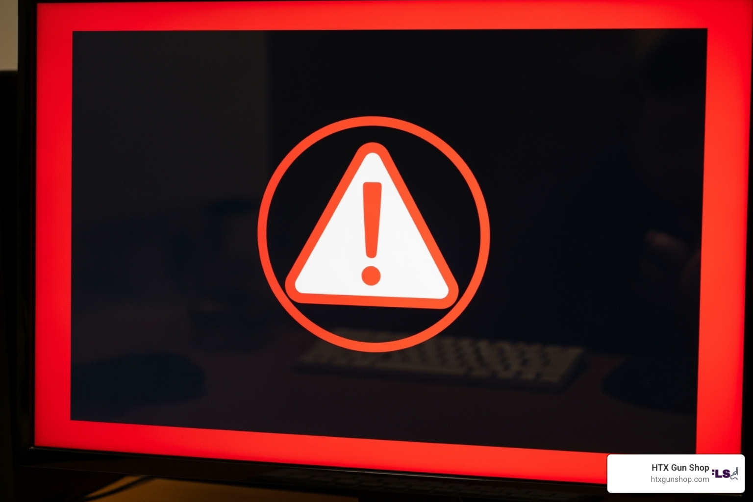 computer screen with scam alert - How Can I Buy A Firearm Online Discreetly