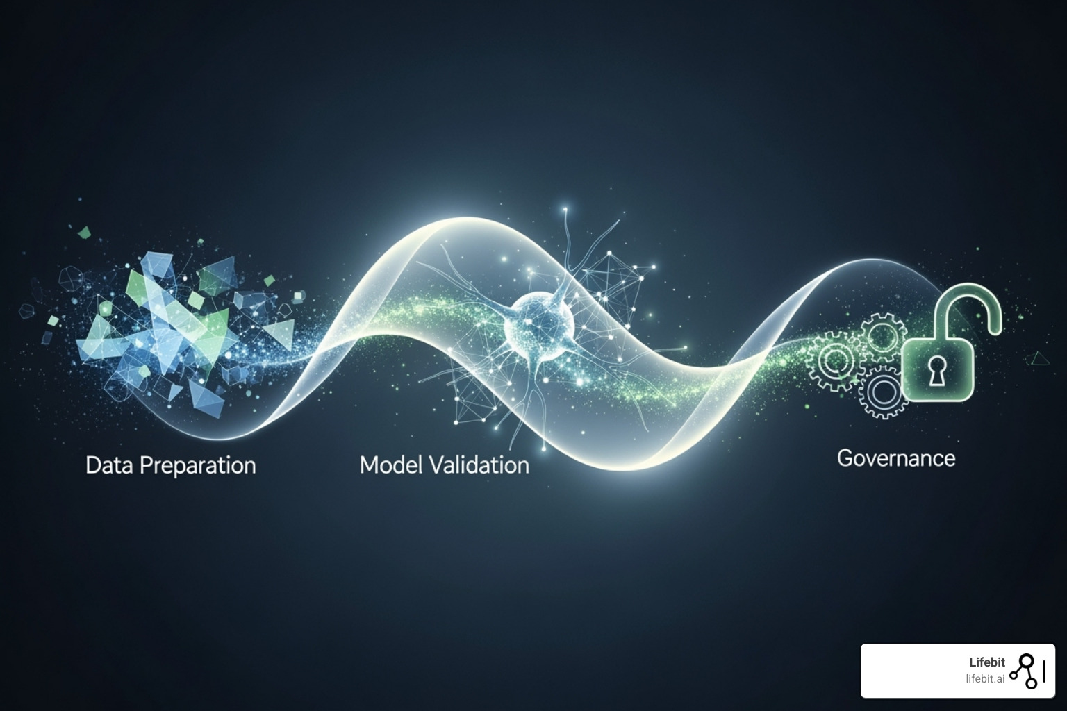flowchart showing the steps to integrate AI into PV workflows, including data prep, model validation, and governance - AI for Pharmacovigilance