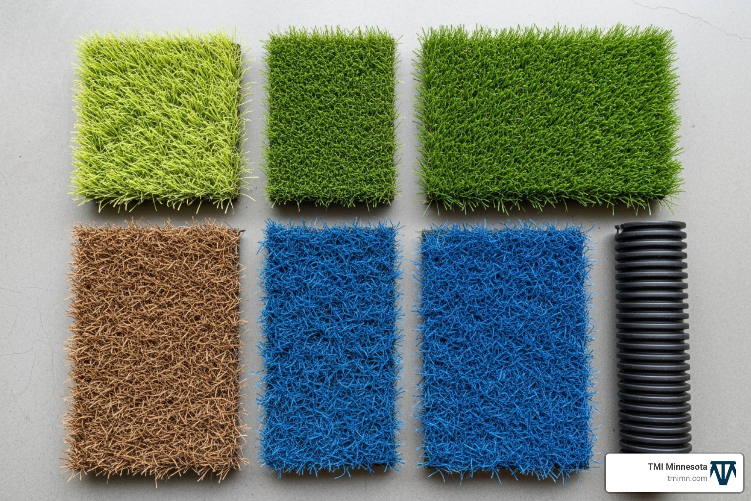 various artificial turf samples showing different pile heights and colors, alongside a drainage tile sample - artificial grass for rooftops various artificial turf samples showing different pile heights and colors, alongside a drainage tile sample - artificial grass for rooftops