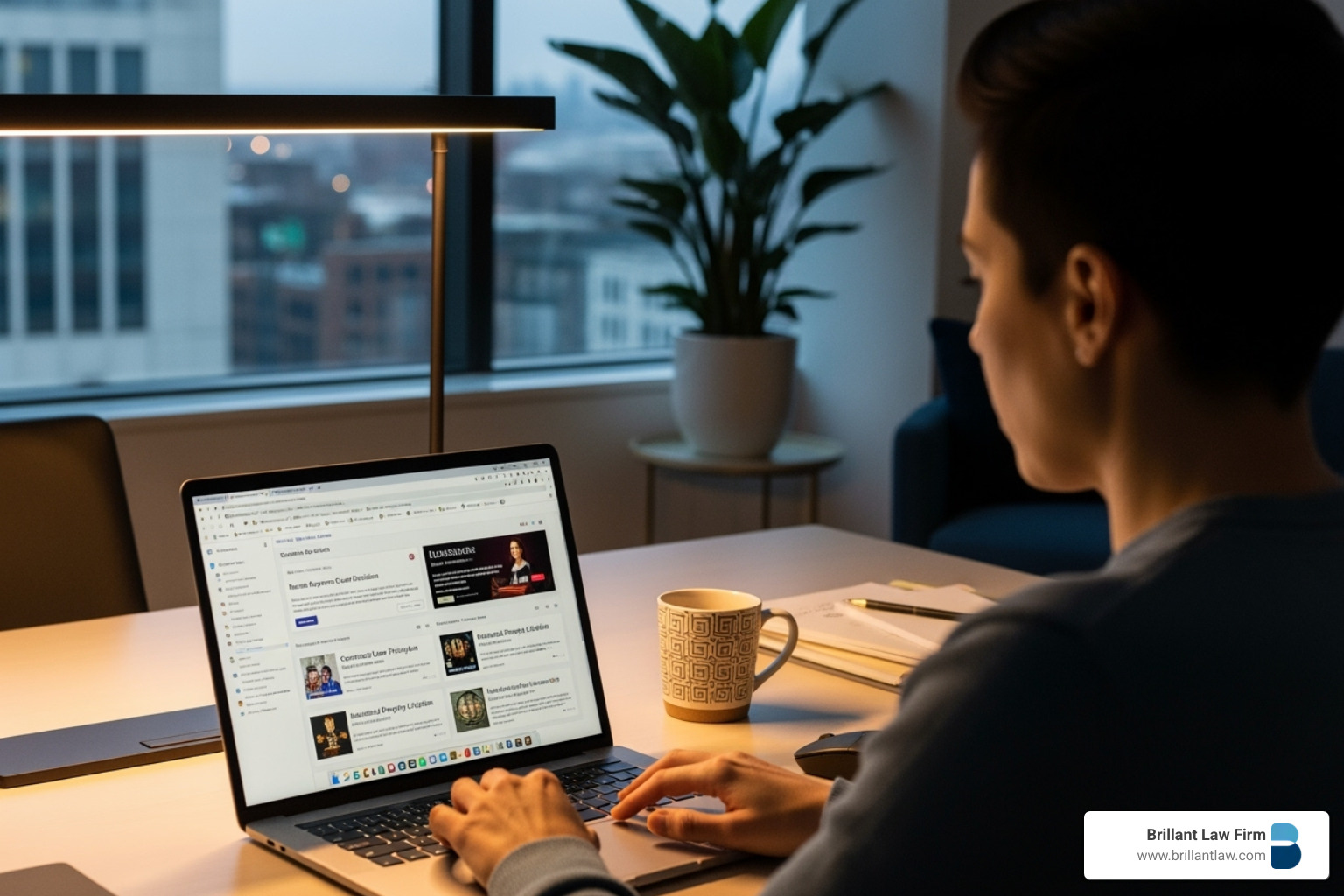 a person researching lawyers on a laptop - lawyers for lawsuit