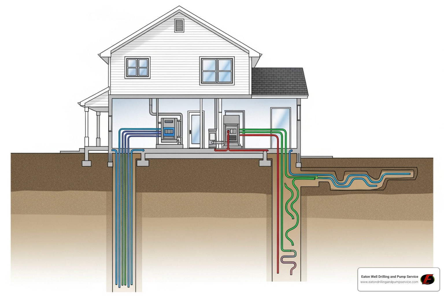 vertical and horizontal loop configurations - Drilling geothermal wells